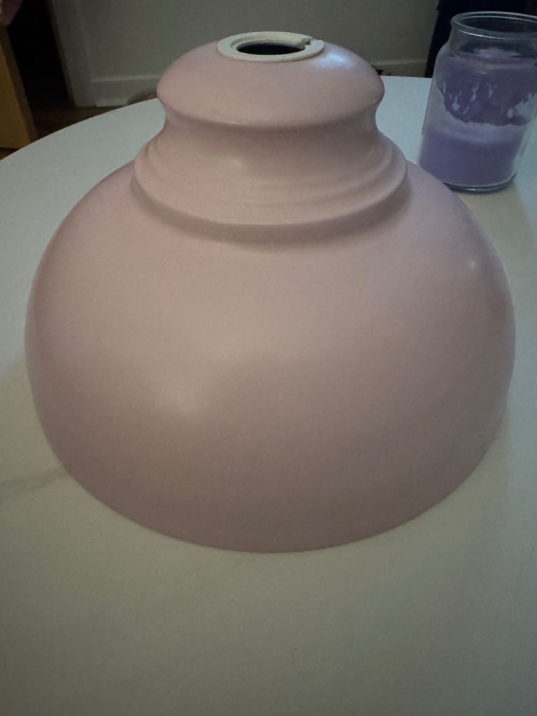 Pink Metal Lampshade - 60W Max, As Good As New