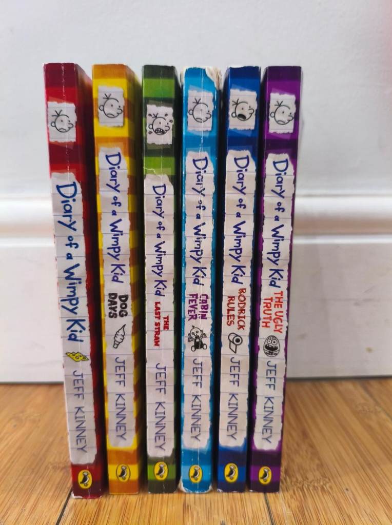Diary of a Wimpy Kid – Bundle of 6 Childrens Books by Jeff Kinney (Good Condition!)
