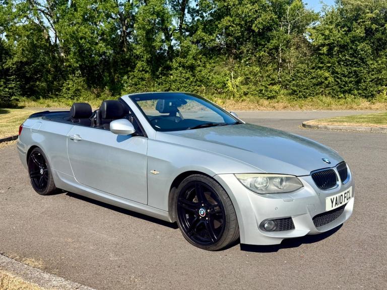 2010 BMW 320d CONVERTIBLE E93 3 SERIES CABRIOLET DIESEL MANUAL  SILVER / BLACK