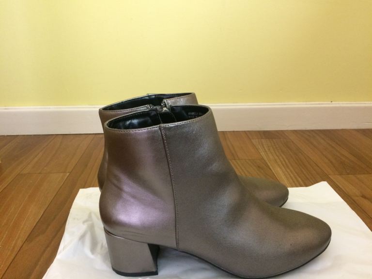 Lovely Stylish Silver Ankle Boots - Evans Bootd