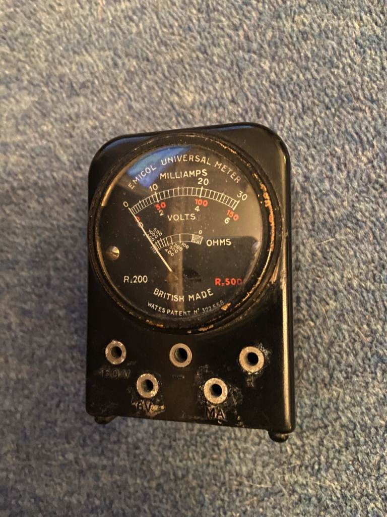 Vintage Emicol Universal Pocket Meter Bakelite Tester 1930s British Art Deco