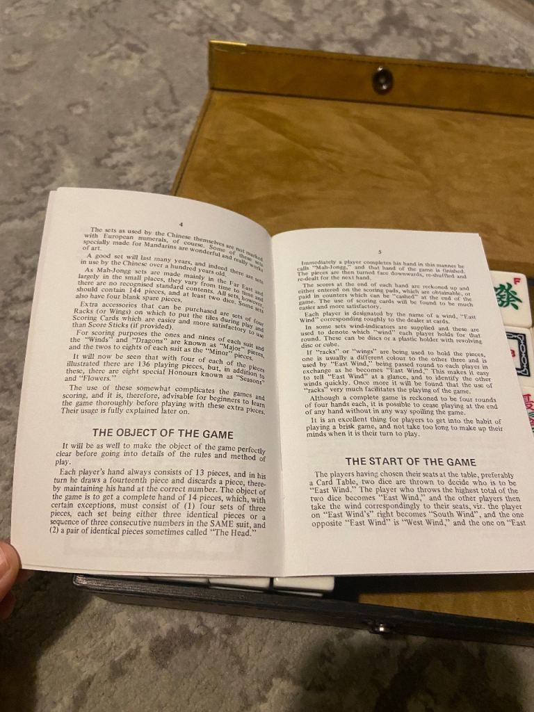 Mini Mah Jong Jongg Chinese game for 4 players