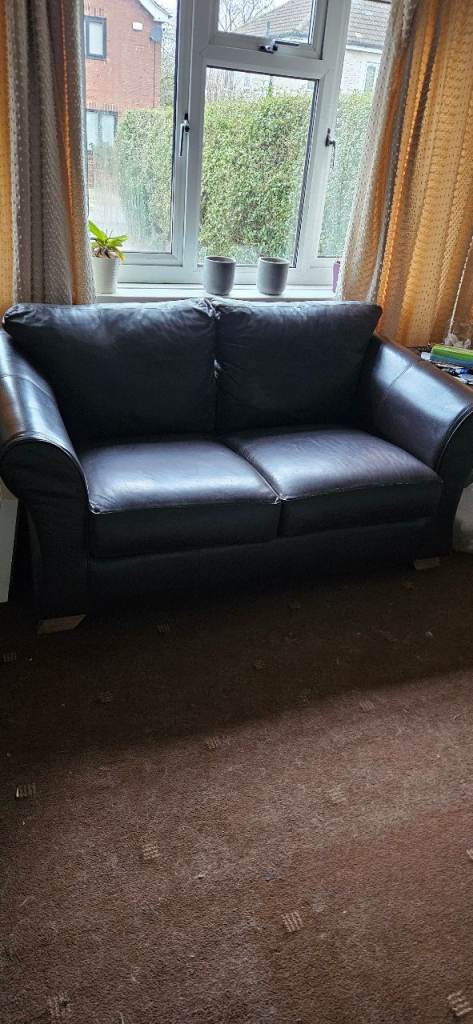 Leather 2 seater sofa