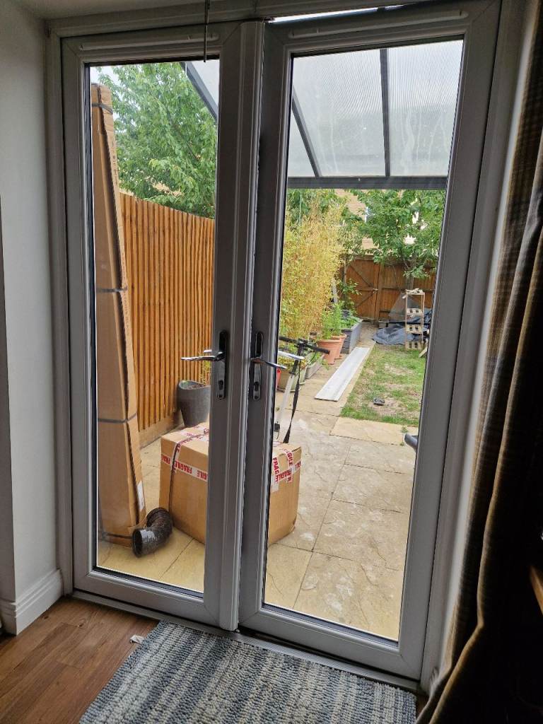 White patio French door