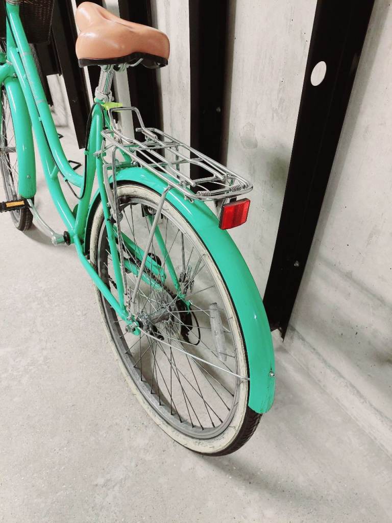 Ladies city bike with basket (7 speeds) 