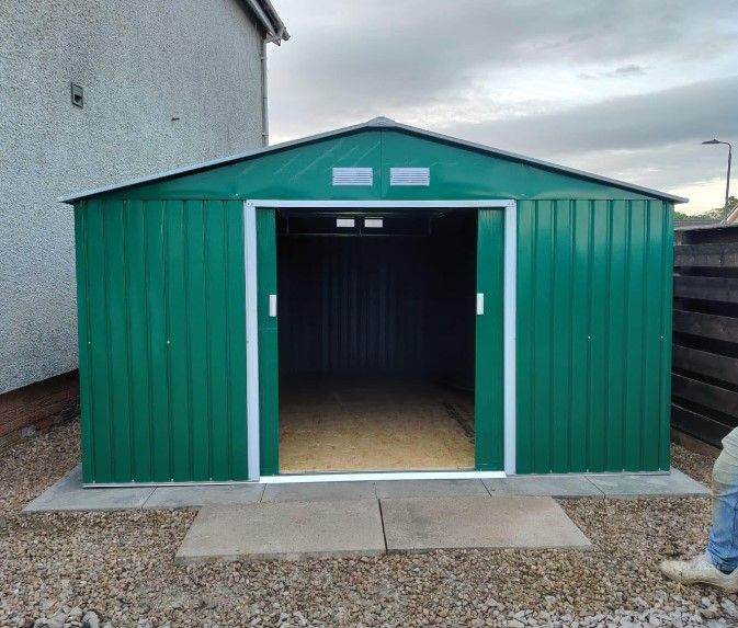 Heavy-Duty Galvanised Steel Garden Shed – Weatherproof, Lockable Outdoor Storage for Tools