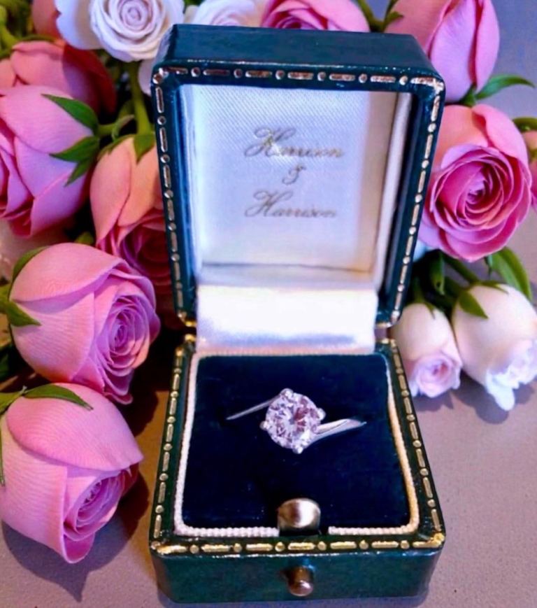  Stunning Platinum Round Brilliant Cut Solitaire Diamond Engagement Ring