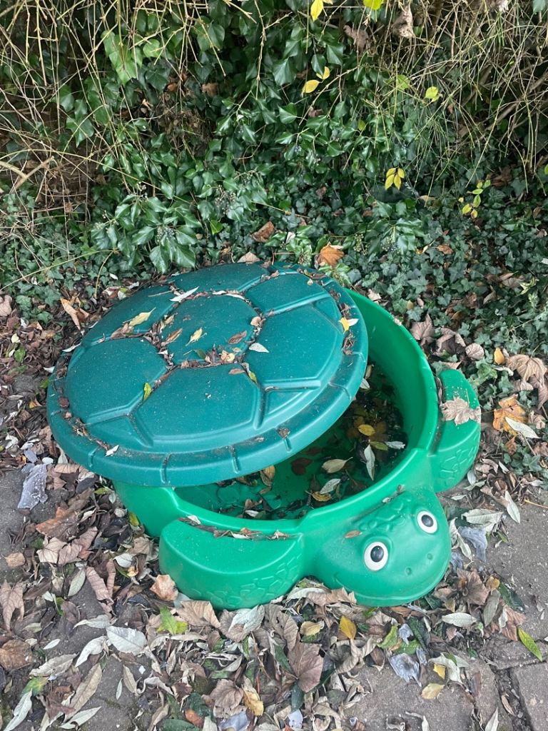 Turtle sandbox with cover