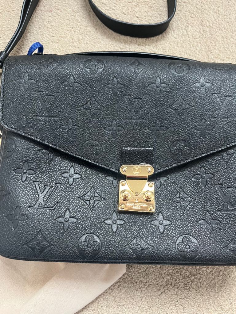 Black leather fashion inspired bag