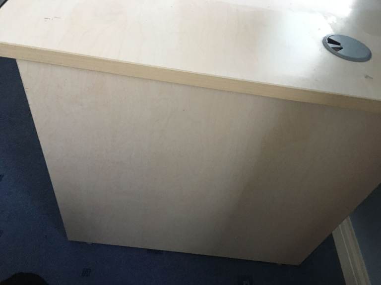 Home Office Desk Table Maple Finish 140W x 80L x 73D