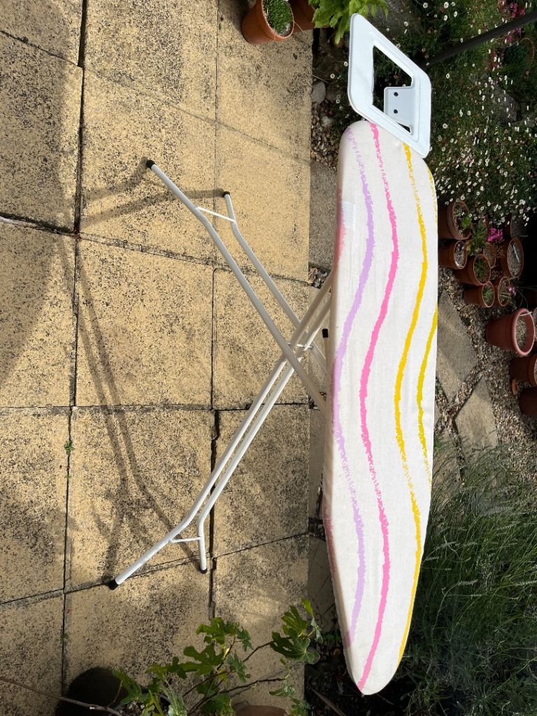 Good Condition Ironing Board with Colourful Cover