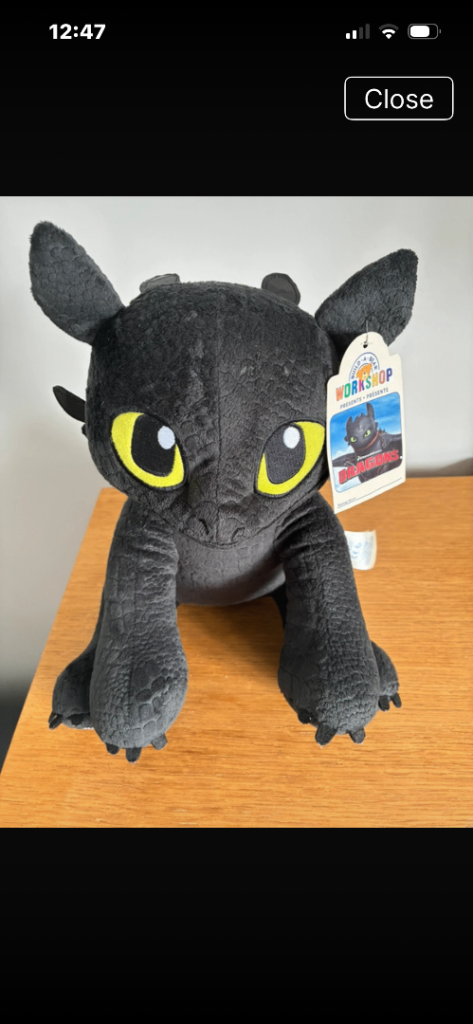 Build-A-Bear Toothless Dragon Plush – Excellent Condition