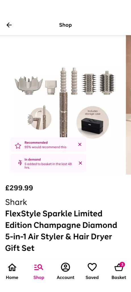 image for Shark 5in1 hair dryer with attachments 