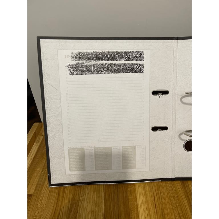 Used A4 leaver arch files