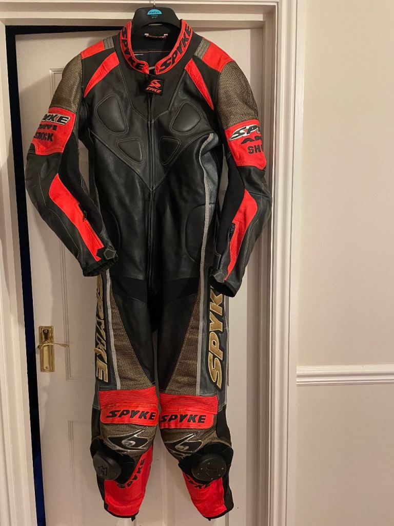 Spyke Leather motor cycle all in one racing suit