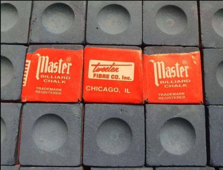 Master Billiard Cue Chalk - Blue, Pack of 10