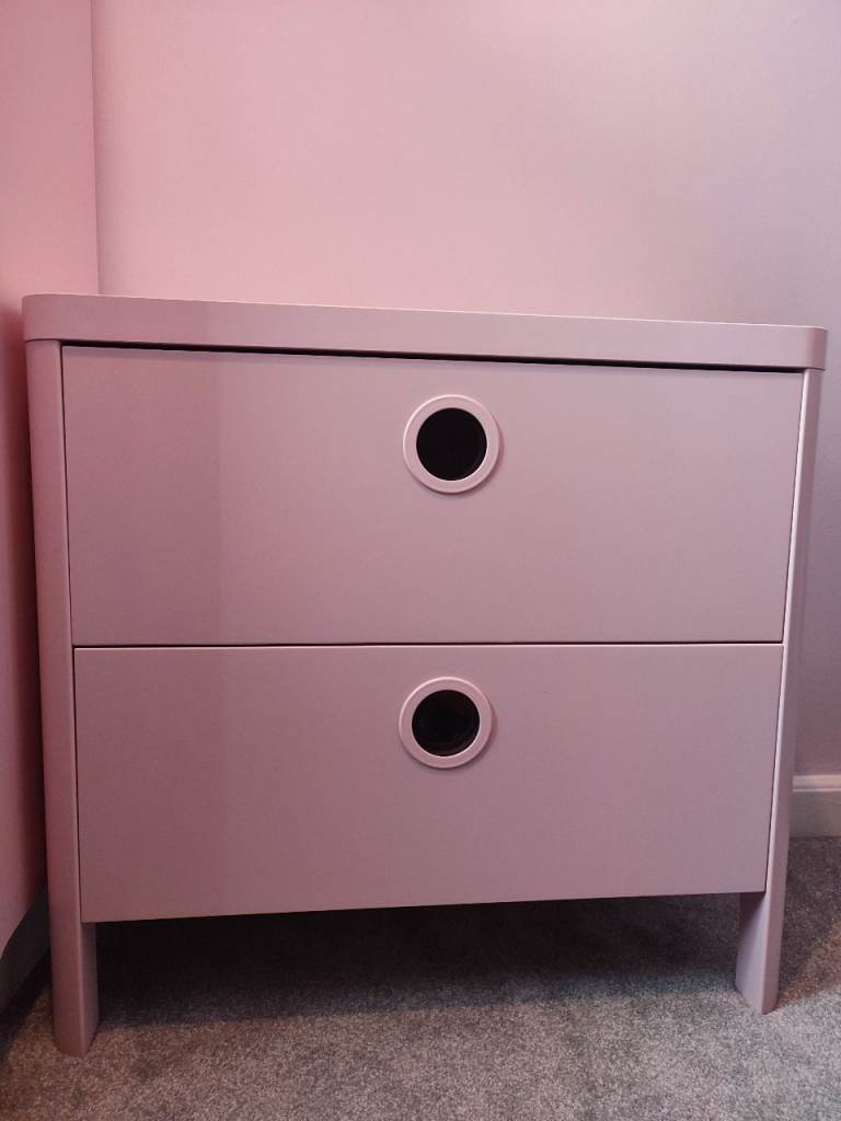 IKEA pink busunge chest of drawers