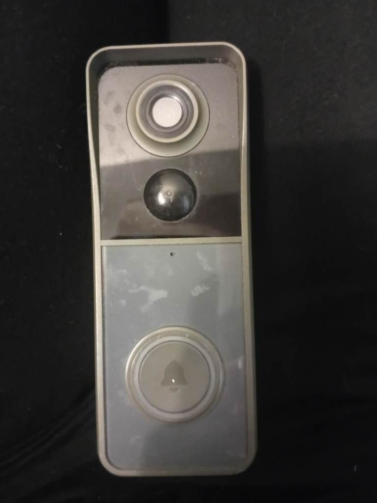 Video Doorbell with Camera – Silver, Good Condition