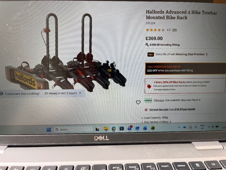 As new Bike Rack - towbar 4 bike