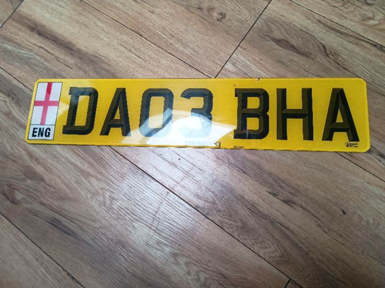 Registration plate number
