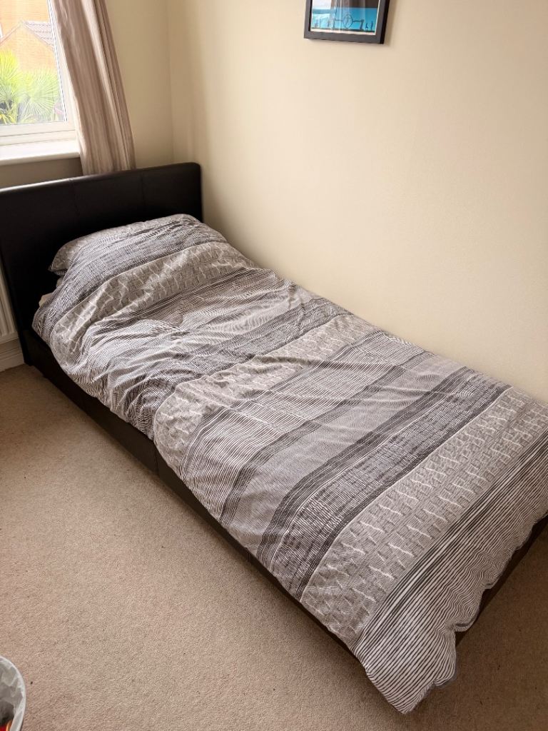 Single Bed with Mattress and Bedding