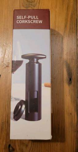 Self-Pull Corkscrew, Wine Bottle Opener with Foil Cutter