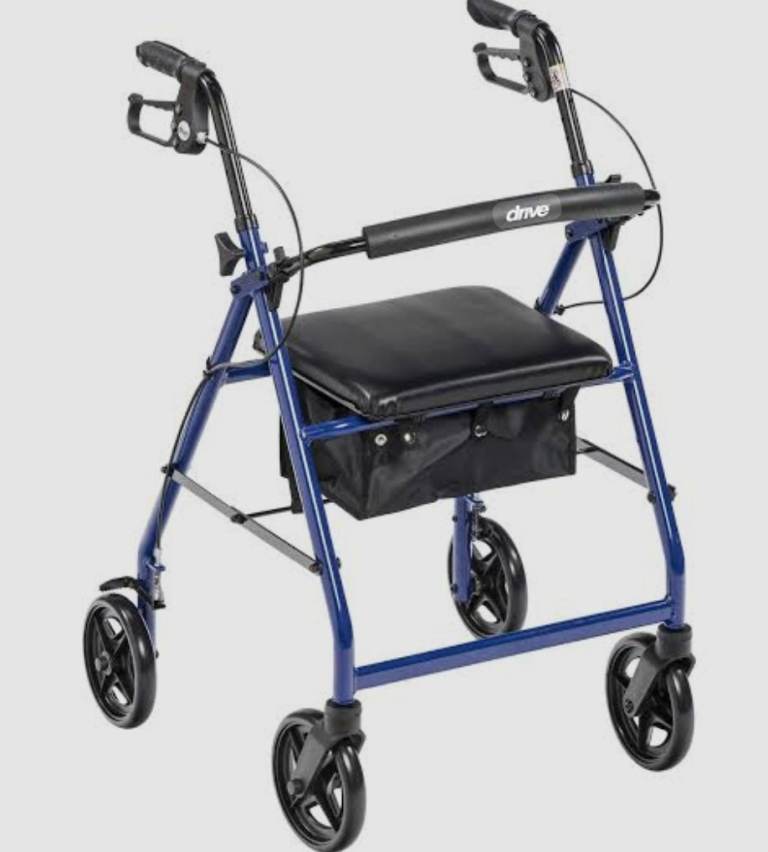 Drive Medical Aluminum Rollator Walker - Blue, New