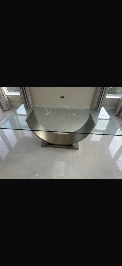 Glass dining table