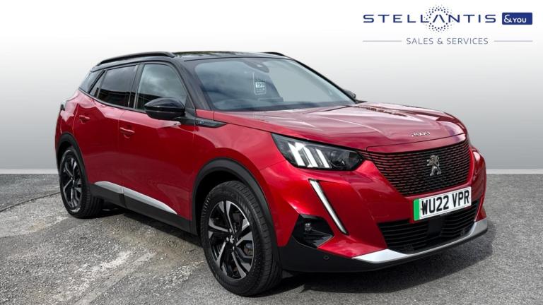 2022 Peugeot 2008 50kWh GT SUV 5dr Electric Auto (7kW Charger) (136 ps) SUV Electric Automatic