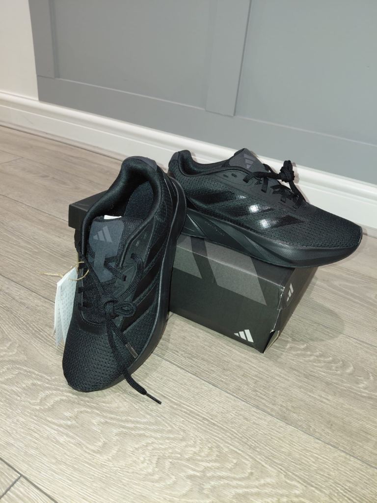 Adult Adidas Duramo Black Mesh Running Trainers - UK Size 7.5 - Brand New with Box