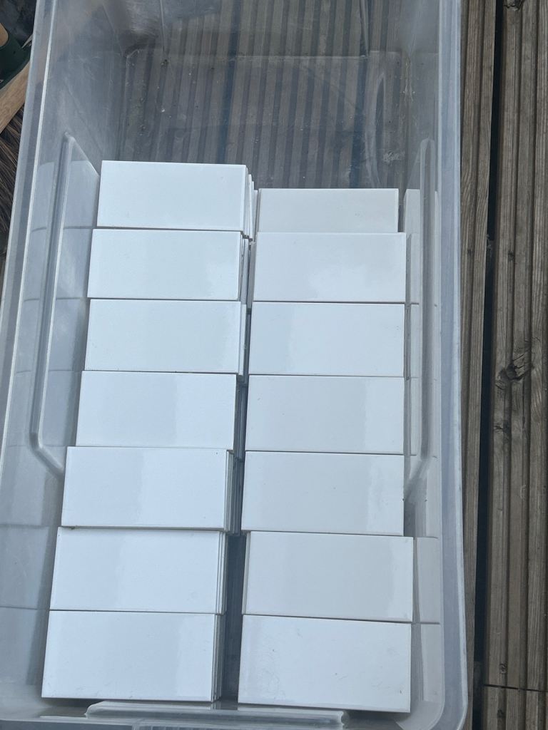 Fired Earth metro white gloss tiles