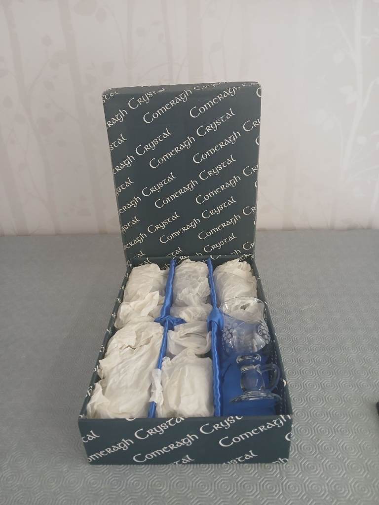 Comeragh Crystal Irish Coffee Glasses Set of 6 – New in Box
