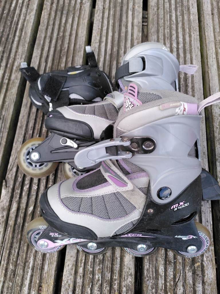 Xcess MX Inline Skates - Grey and Purple - Good Condition