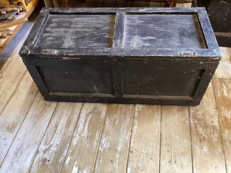 Solid old wooden carpenters box