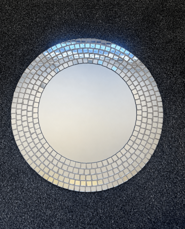 Round Mosaic Wall Mirror – Great Condition