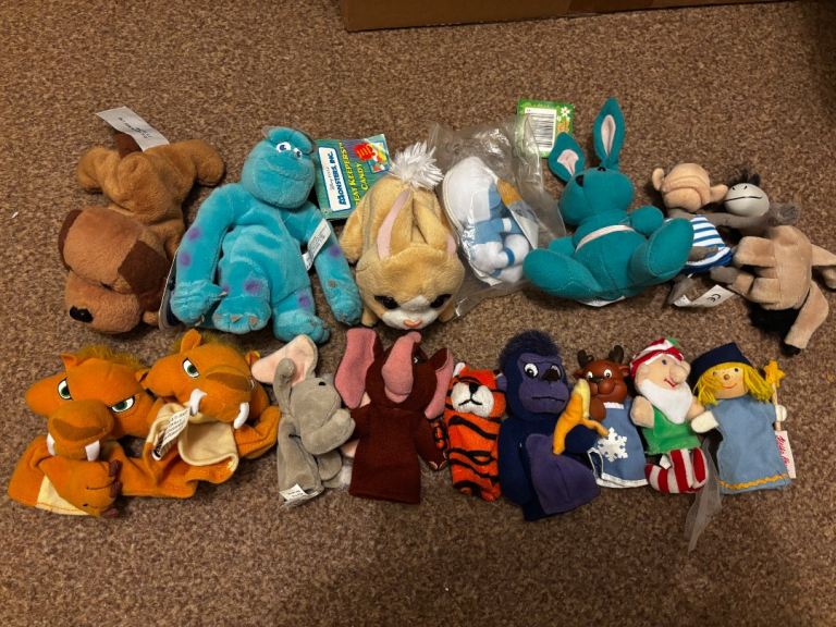 Soft toys and finger puppet