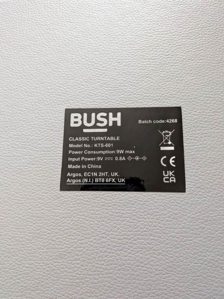  bush record player