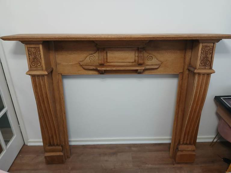 Late Victorian sollid oak fire surround Circa 1900
