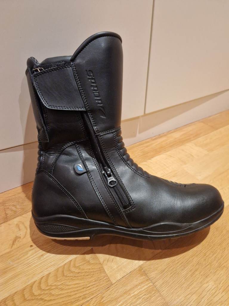 Spada Hurricane Black Motorcycle Boots, size 43