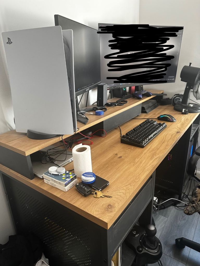 Black/Oak Office Desk