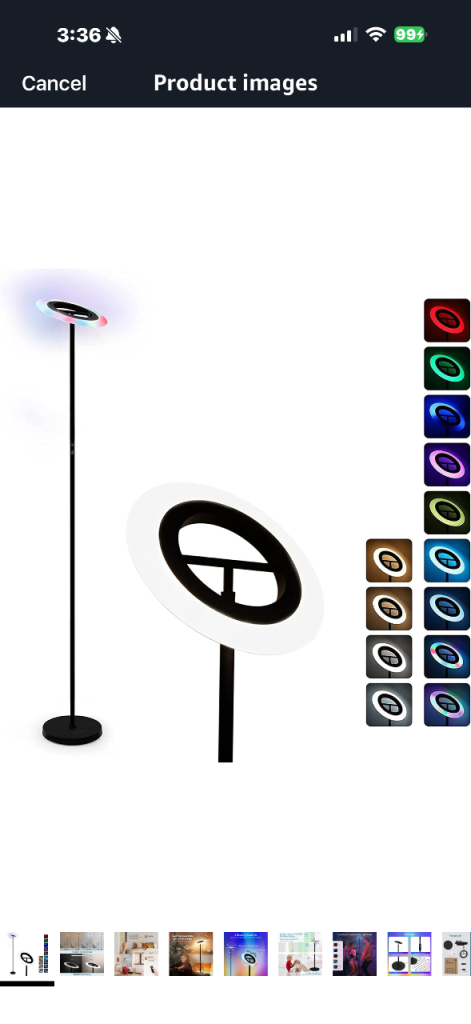2 colour changing floor lamps