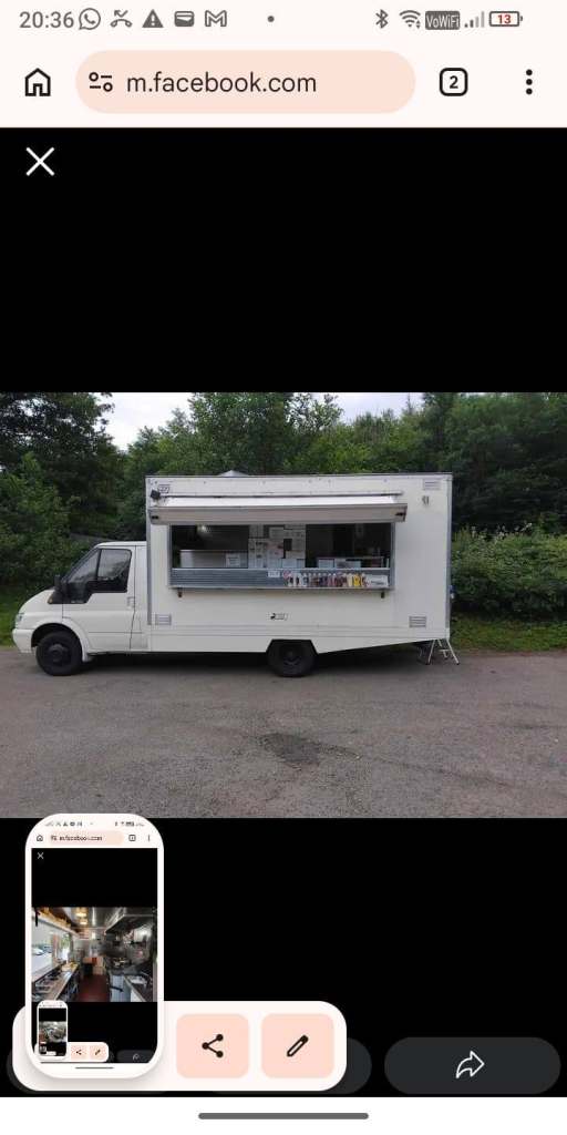 Fully equipped burger van 