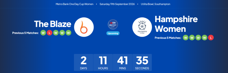 2x Unallocated Tickets: Metro Bank Women's One Day Cup Final - Utilita Bowl, Southampton 19/09/26