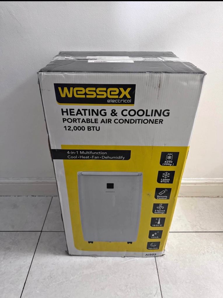 Wessex Electrical Portable Air Conditioner 12,000 BTU – As New