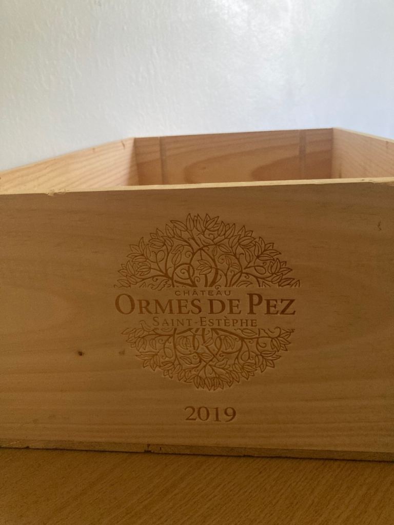 Chateau Ormes de Pez 2019 Wooden Wine Box Crate