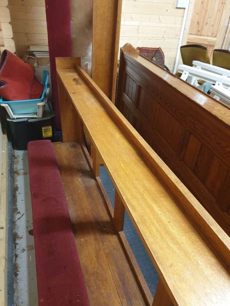 Solid Wood Antique Church Pew Kneeler/Front Wonderful Quality Unusual