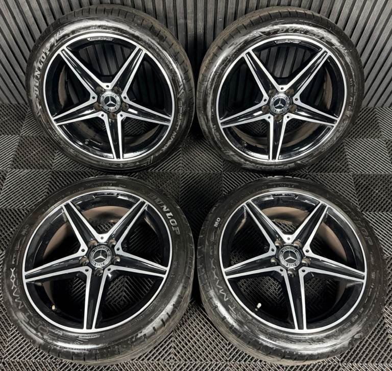 18'' GENUINE MERCEDES AMG C CLASS C43 W205 ALLOY WHEELS TYRES ALLOYS