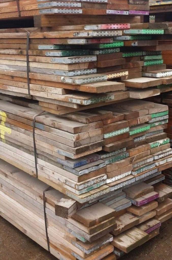 Timber decrotive scaffolding boards 