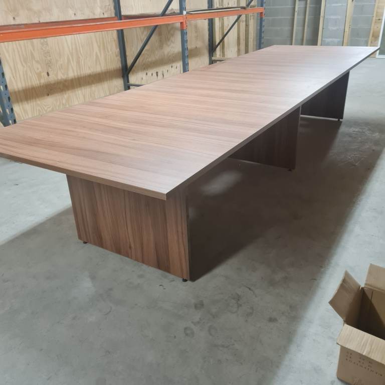 4 metre executive walnut board room table 