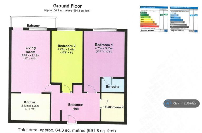 2 bedroom flat in Clarkson Court, Hatfield, AL10 (2 bed) (#2089129)